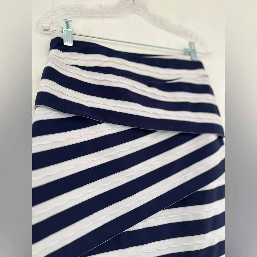 J. McLaughlin Blue White Stripe Nicola Skirt Size XS - Picture 6 of 10